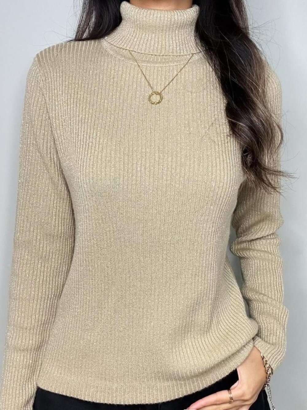 Women's Cream and Tan Jumper